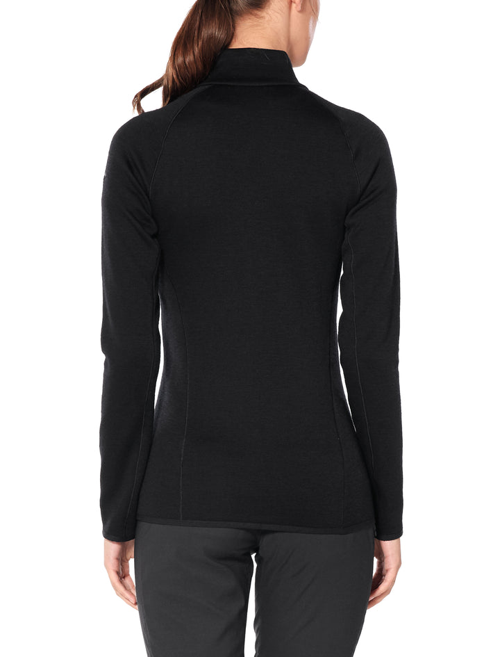 Womens Elemental LS Zip Black 104895