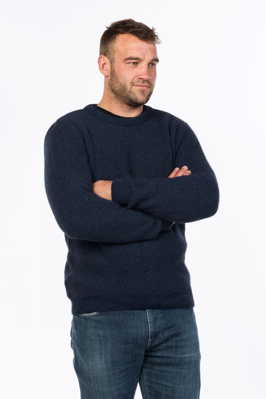 Mens Backyard Fisherman Sweater Navy MS1526