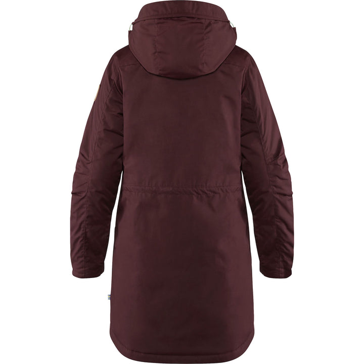 Womens Singi Wool Padded Parka - Dark Garnet CF89859