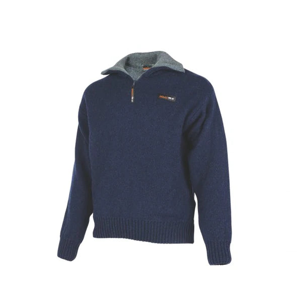 Mens Tasman Half Zip Navy MS1645