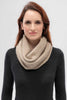Womens Texture Loop Scarf Latte 0319