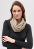 Womens Texture Loop Scarf Latte 0319