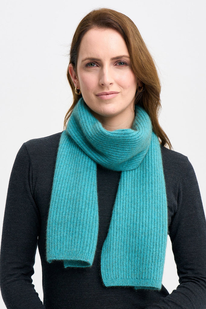 Unisex Ribbed Scarf Glacier 0578