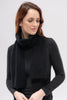 Unisex Ribbed Scarf Jet 0578