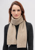 Unisex Ribbed Scarf Latte 0578