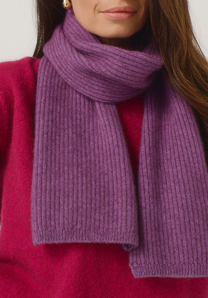 Unisex Ribbed Scarf Lilac 0578