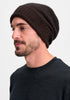 Unisex Merino Mink Slouchy Beanie  Choc/chestnut 0606