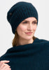 Unisex Merino Mink Slouchy Beanie Peacock/Black 0606