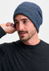 Unisex Merino Mink Slouchy Beanie River/Bluestone 0606