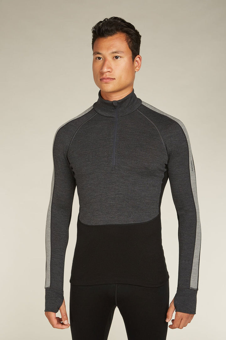 Mens 260 ZoneKnit™ LS Half Zip Thermal Top Jet HTHR / Black BA56HF