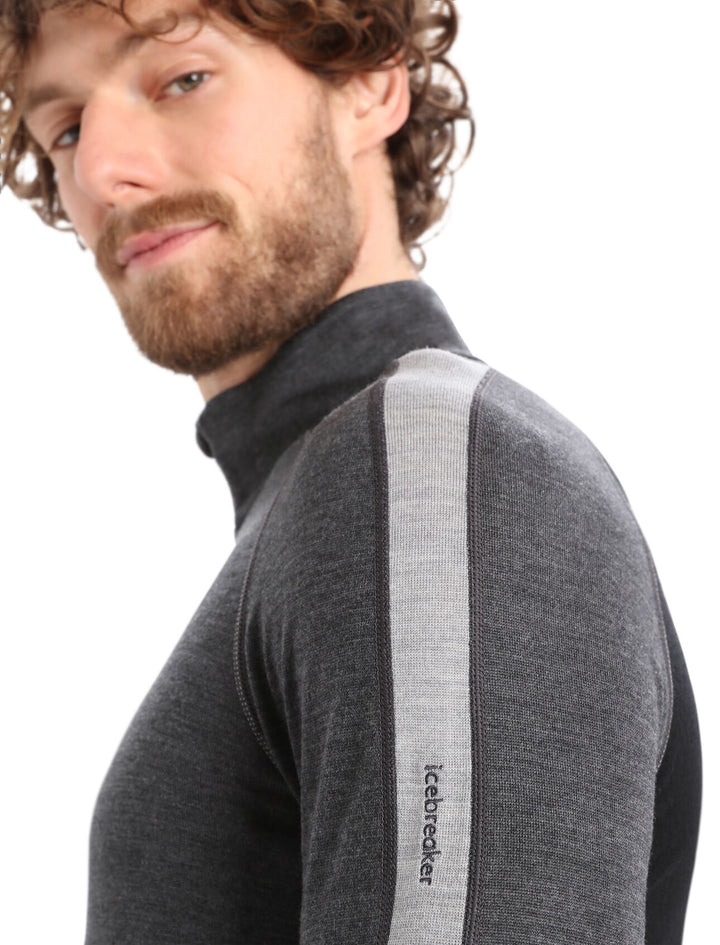 Mens 260 ZoneKnit™ LS Half Zip Thermal Top Jet HTHR / Black BA56HF