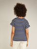 Womens Merino Blend Drayden Reversible SS Top Stripe Midnight Navy snow 0A56JL