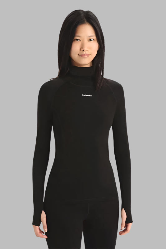 Womens 300 MerinoFine™ LS Roll Neck Thermal Top Black 0A56KP