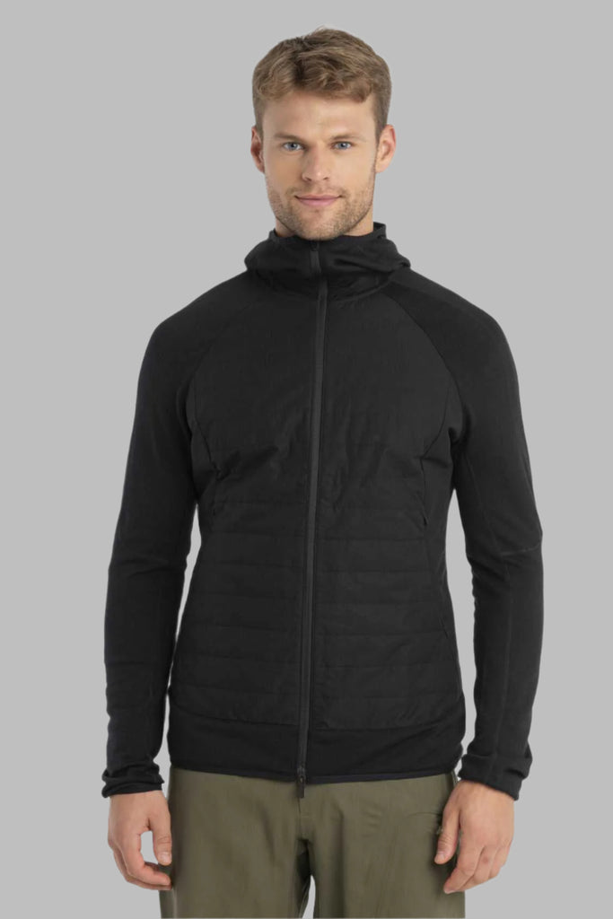 Mens M Quantum Hybrid LS Zip Hoodie