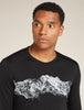 Mens 200 Oasis LS Remarkables Crewe Black 0A56QU