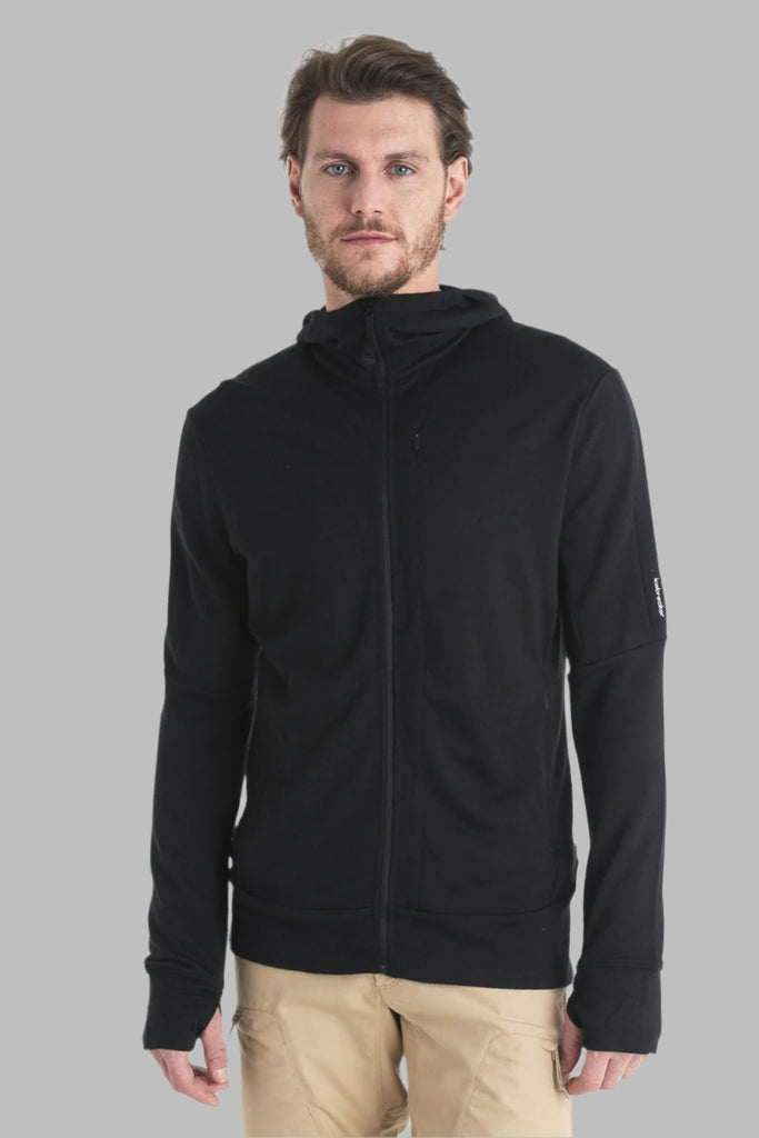 Mens Merino 260 Quantum IV LS Zip Hoodie Black  0A56W2
