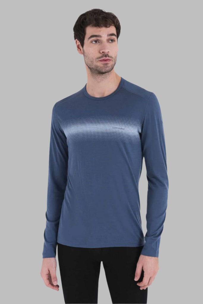 Mens Merino 200 Oasis LS Crewe Thermal Top Horizon Light