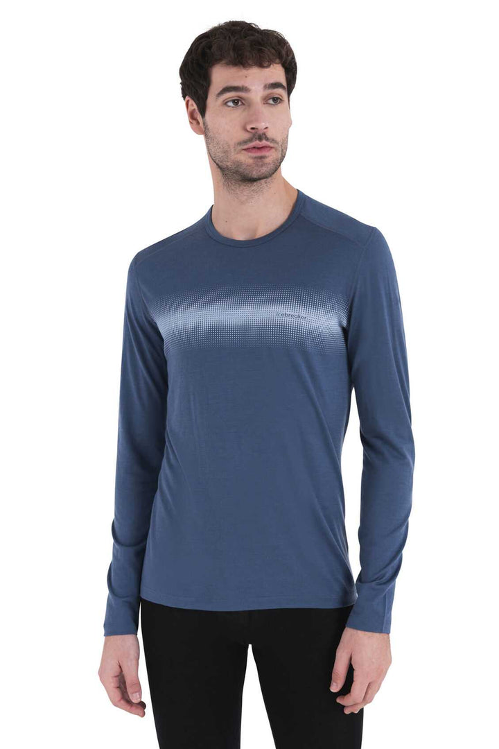 Mens Merino 200 Oasis LS Crewe Thermal Top Horizon Light