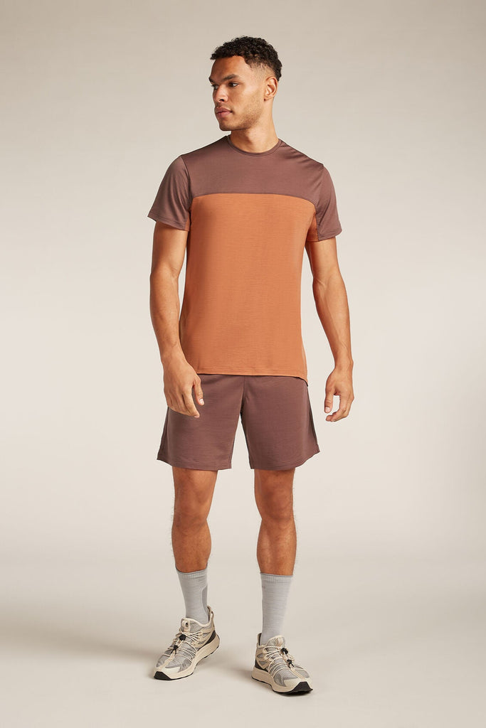 Mens Merino Blend 125 Cool-Lite™ Sphere S S  T-Shirt Dusty clay/Carob   0A56X3