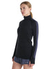 Womens 125 ZoneKnit™ LS Half Zip Thermal Top Black BA56XF