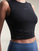 Womens Merino Blend 125 ZoneKnit™ Energy Wind Cropped Bra-Tank Black 0A56XT