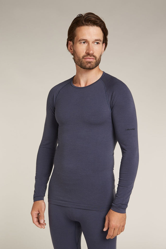 Mens Merino Blend 260 ZoneKnit™ Seamless LS Crewe Thermal Top Graphite  0A571H