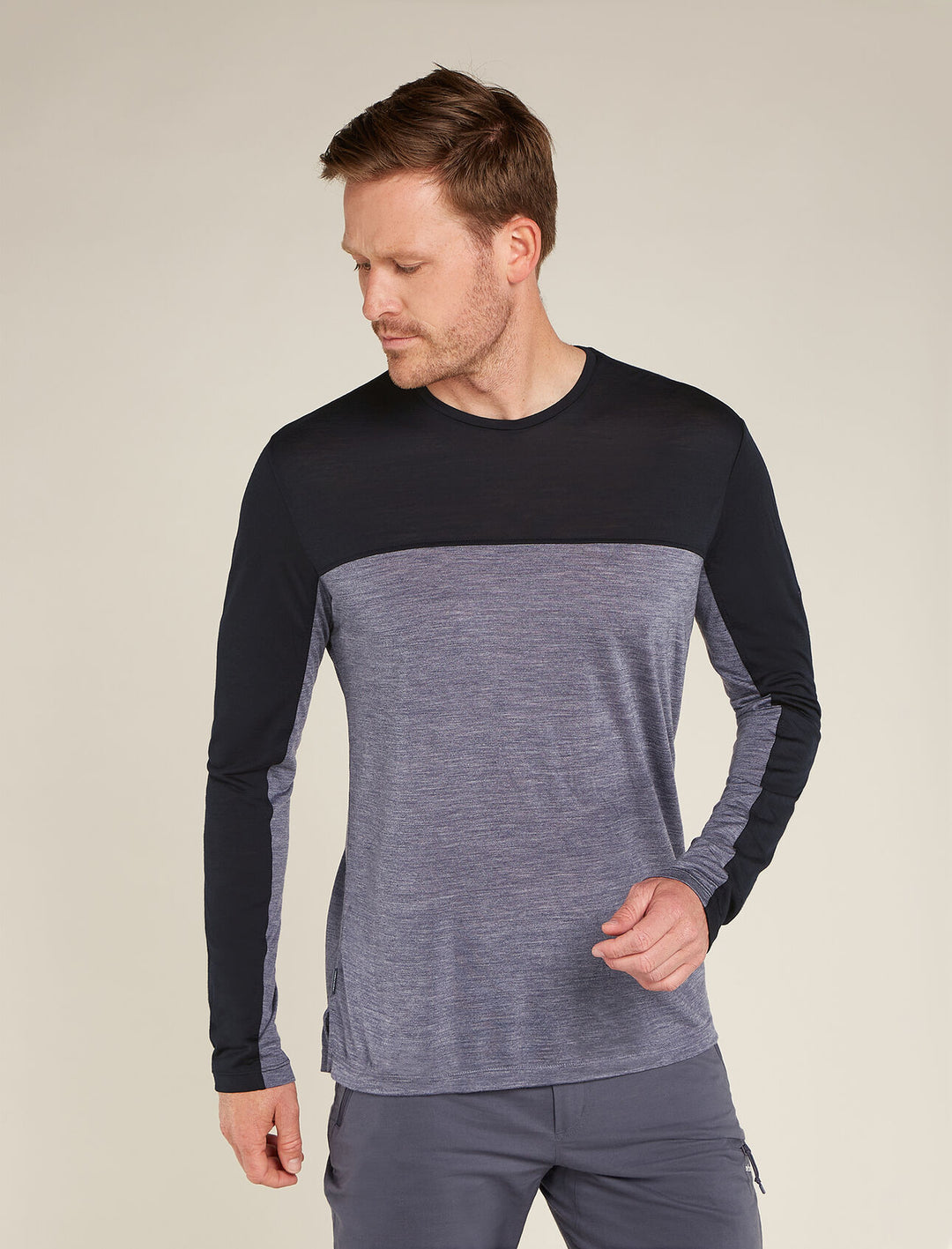 Men's Merino Blend 125 Cool-Lite™ Sphere Long Sleeve T-Shirt Colour Block