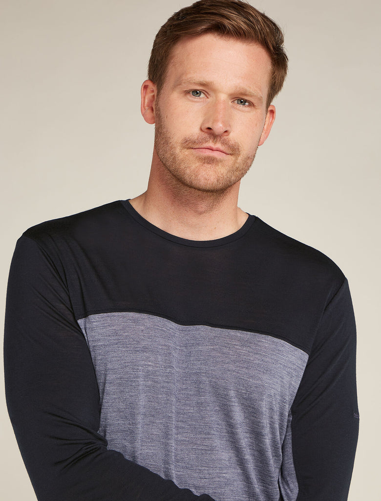 Mens Merino Blend 125 Cool-Lite™ Sphere Long Sleeve T-Shirt Colour Block