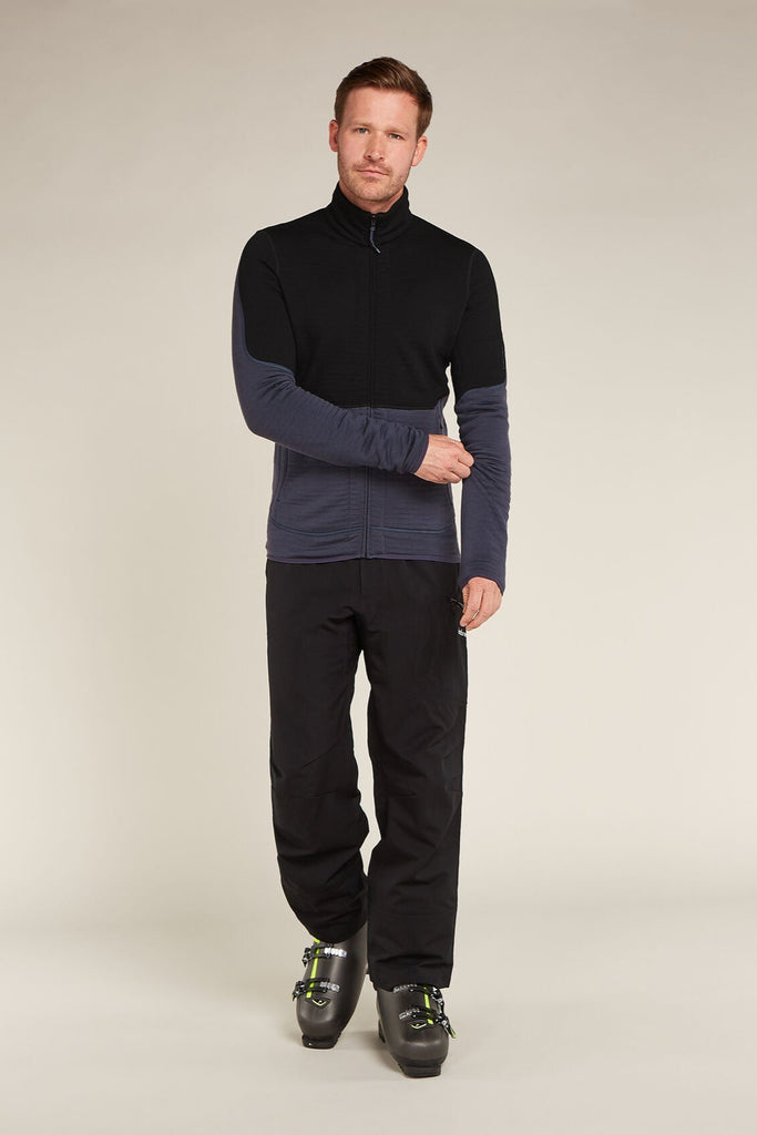Mens Merino 400 RealFleece™ Descender Long Sleeve Zip Black 0A571Q