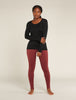 Womens Merino 260 Tech Long Sleeve Scoop Thermal Top Black 0A5727