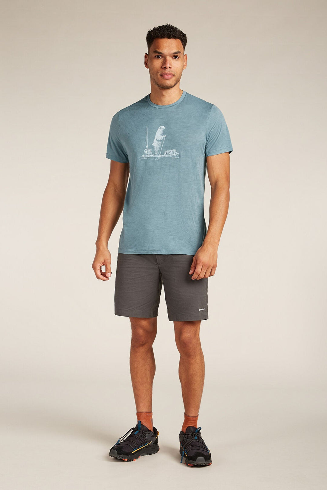 Mens Merino 150 Tech Lite Short Sleeve T-Shirt Polar Paddle Blue Ash 0A572X