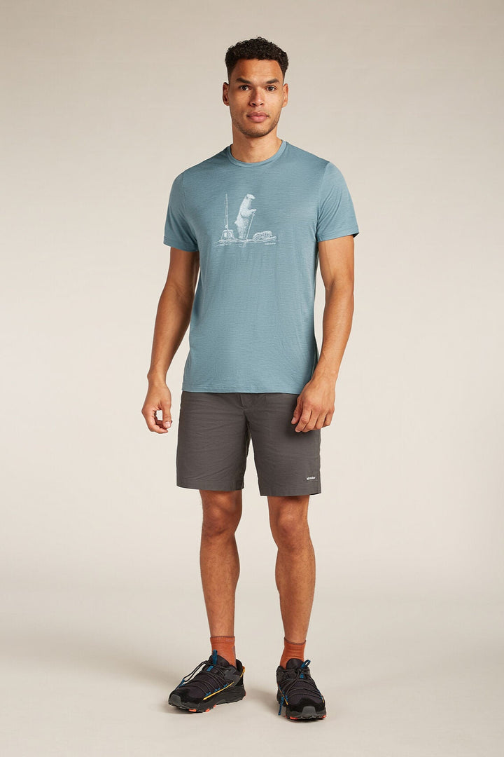 Mens Merino 150 Tech Lite Short Sleeve T-Shirt Polar Paddle Blue Ash 0A572X