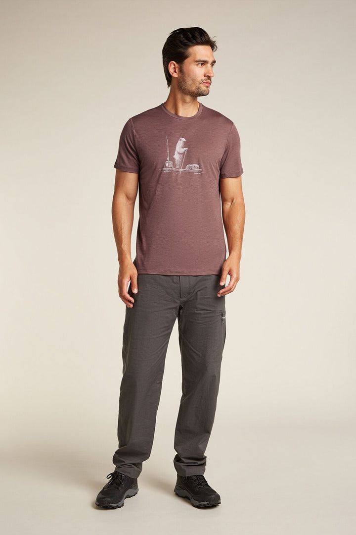 Mens Merino 150 Tech Lite Short Sleeve T-Shirt Polar Paddle Carob 0A572X