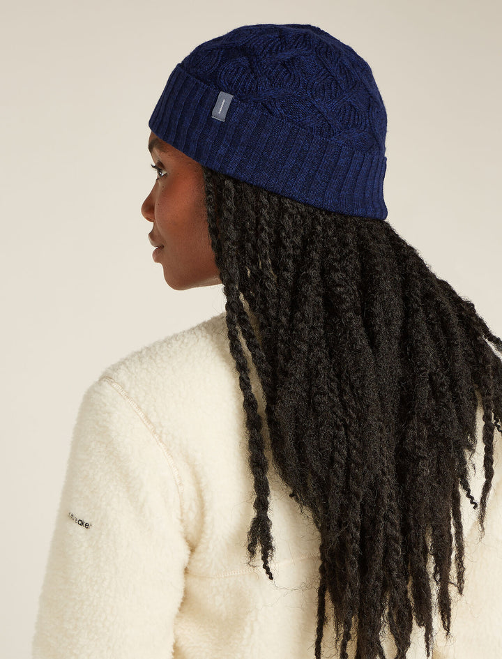 Unisex Merino Cable Knit Beanie