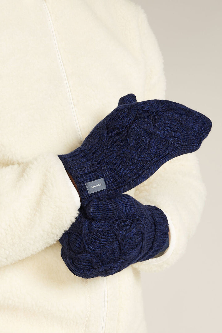 Unisex Merino Cable Knit Mittens