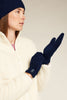 Unisex Merino Cable Knit Mittens Midnight Navy 0A573H