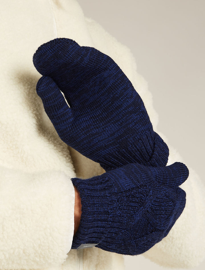 Unisex Merino Cable Knit Mittens