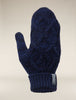 Unisex Merino Cable Knit Mittens Midnight Navy 0A573H
