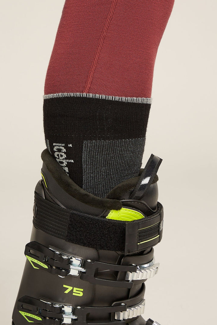 Mens Merino Ski+ Light Over The Calf Socks Black Ether 0A573N