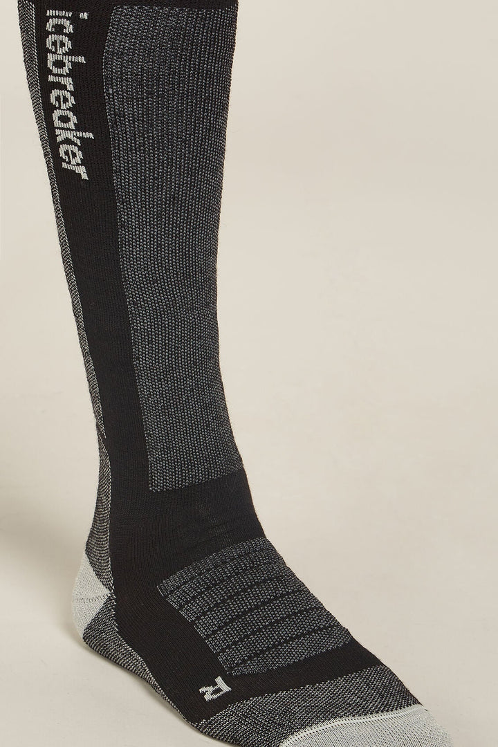Mens Merino Ski+ Medium Over The Calf Socks Black/Ether 0A573P