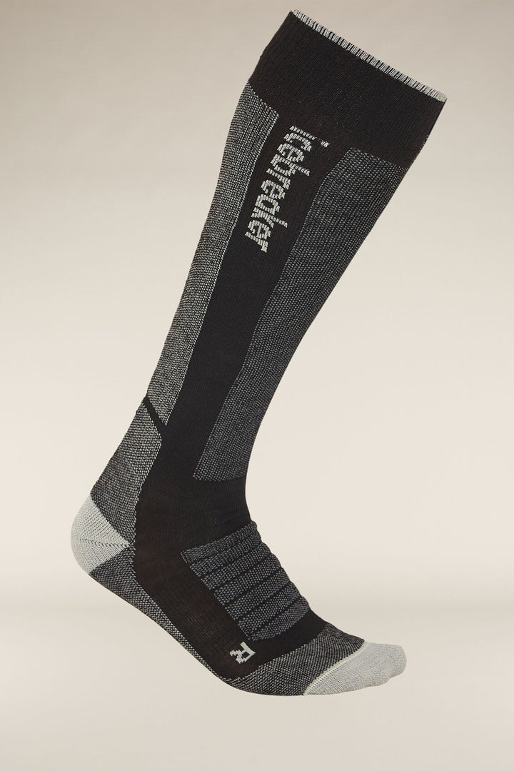 Mens Merino Ski+ Medium Over The Calf Socks Black/Ether 0A573P