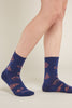 Womens Merino Lifestyle Ultralight Crew Socks Camp Essential Royal/Tangerine 0A574D