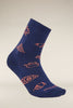 Womens Merino Lifestyle Ultralight Crew Socks Camp Essential Royal/Tangerine 0A574D