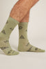 Mens Merino Lifestyle Ultralight Crew Socks Camp Essentials Lichen/Bittersweet 0A574E