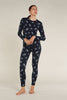 Womens Merino 260 Vertex Thermal Leggings Falling Flakes Midnight Navy 0A574H