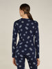 Womens Merino 260 Vertex LS Crewe Thermal Top Falling Flakes Midnight Navy /Snow 0A574L