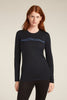 Womens Merino 200 Oasis Long Sleeve Crewe  Mountain Pulse Black 0A574V