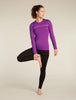 Womens Merino 200 Oasis Long Sleeve Crewe  Mountain Pulse Passion 0A574V