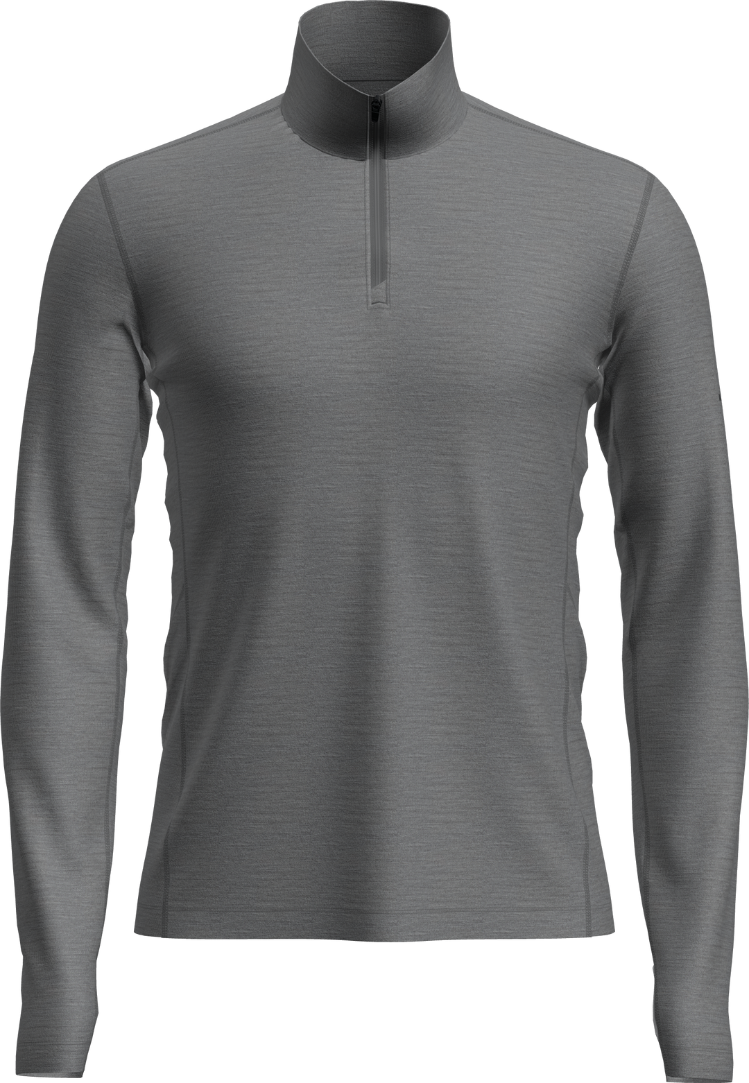 Mens 200 Merino Fine Ace Long Sleeve Half Zip Jet Heather 0A5767