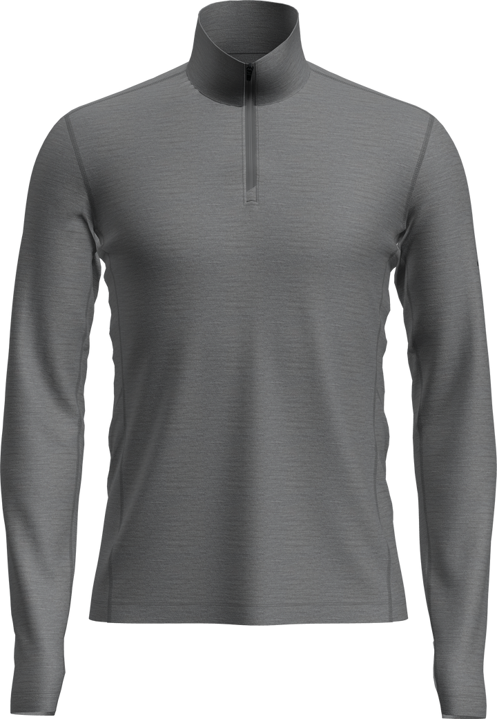 Mens 200 Merino Fine Ace Long Sleeve Half Zip Jet Heather 0A5767